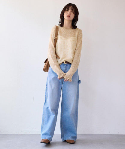 【à Nice (ア ・ニース)】馬海毛提花針織衫