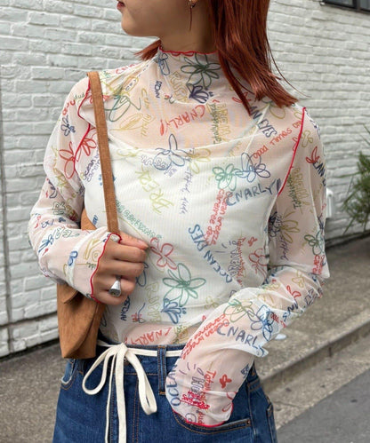 ★【HELLO.SANFRANCISCO/ハローサンフランシスコ】塗鴉圖案藝術上衣