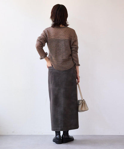 【à Nice (ア ・ニース)】馬海毛提花針織衫