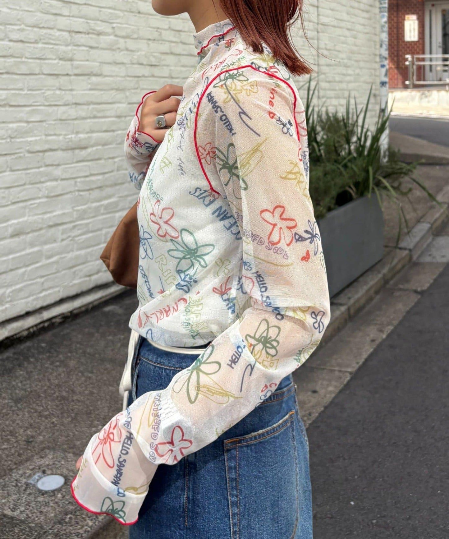 ★【HELLO.SANFRANCISCO/ハローサンフランシスコ】塗鴉圖案藝術上衣