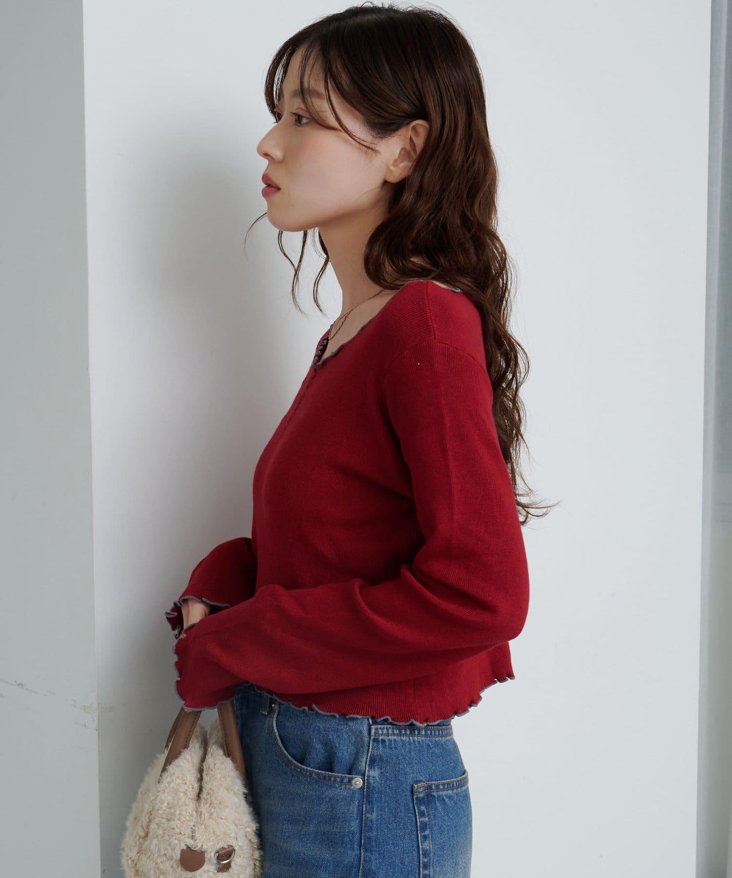 柔軟親膚針織套頭衫