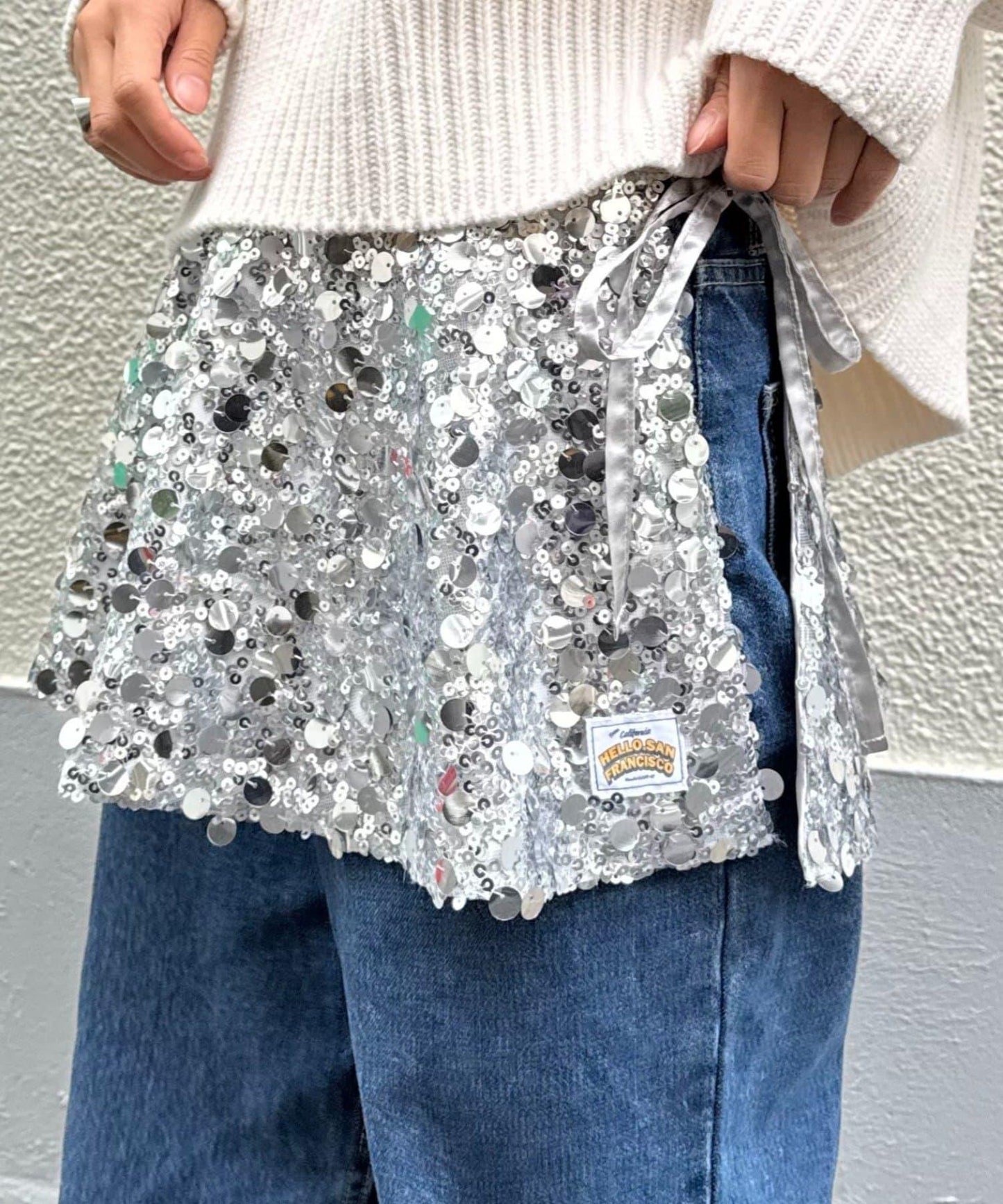 ★【HELLO.SANFRANCISCO/ハローサンフランシスコ】多功能亮片裹身半身裙