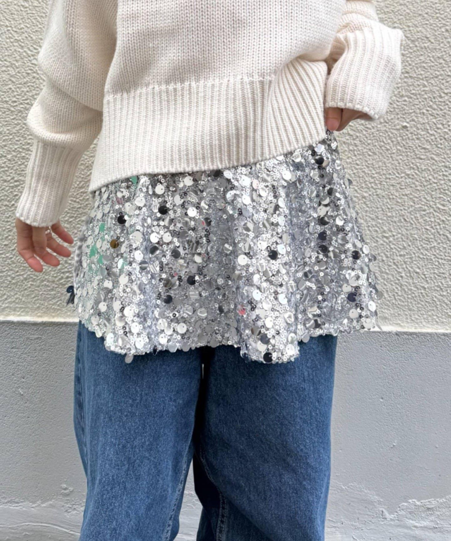 ★【HELLO.SANFRANCISCO/ハローサンフランシスコ】多功能亮片裹身半身裙