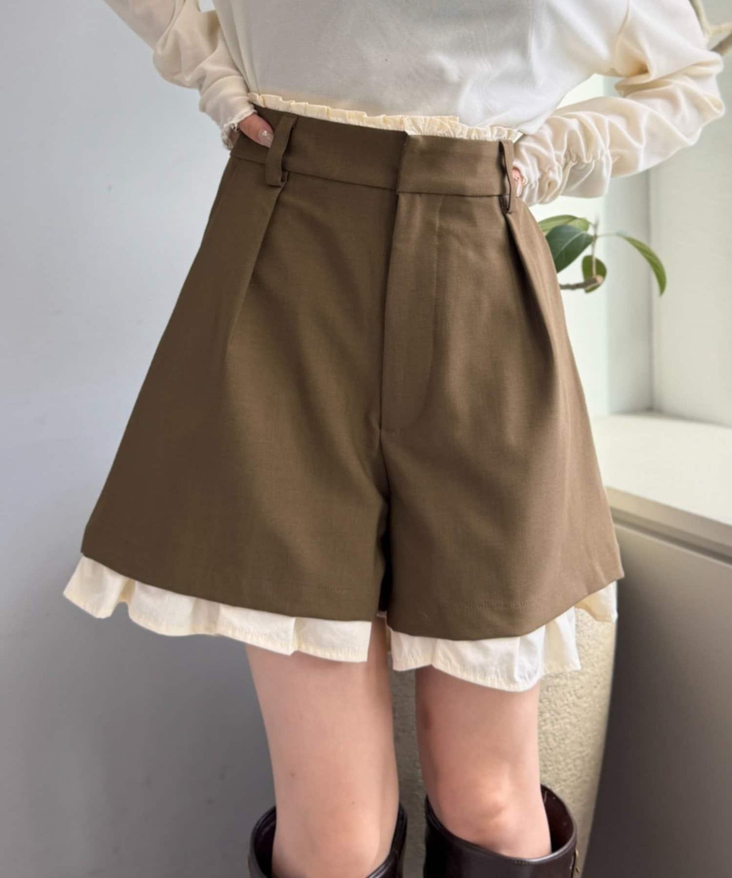 w closet 層次設計短褲