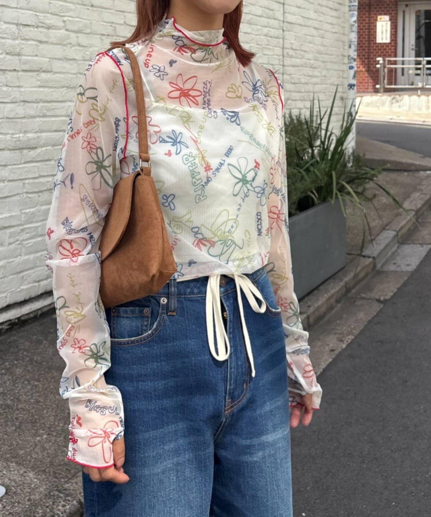 ★【HELLO.SANFRANCISCO/ハローサンフランシスコ】塗鴉圖案藝術上衣