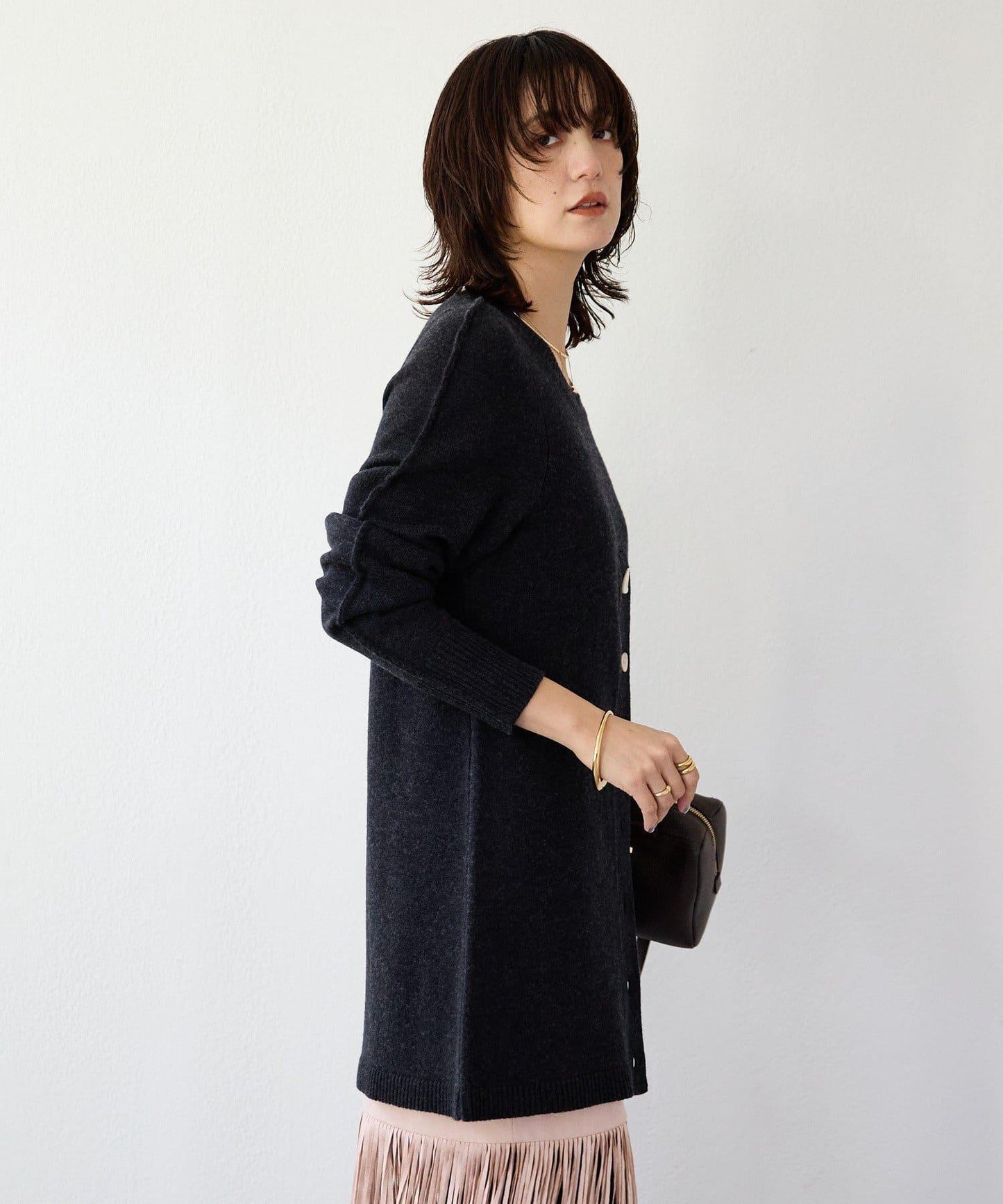 【à Nice (ア ・ニース)】開叉針織衫