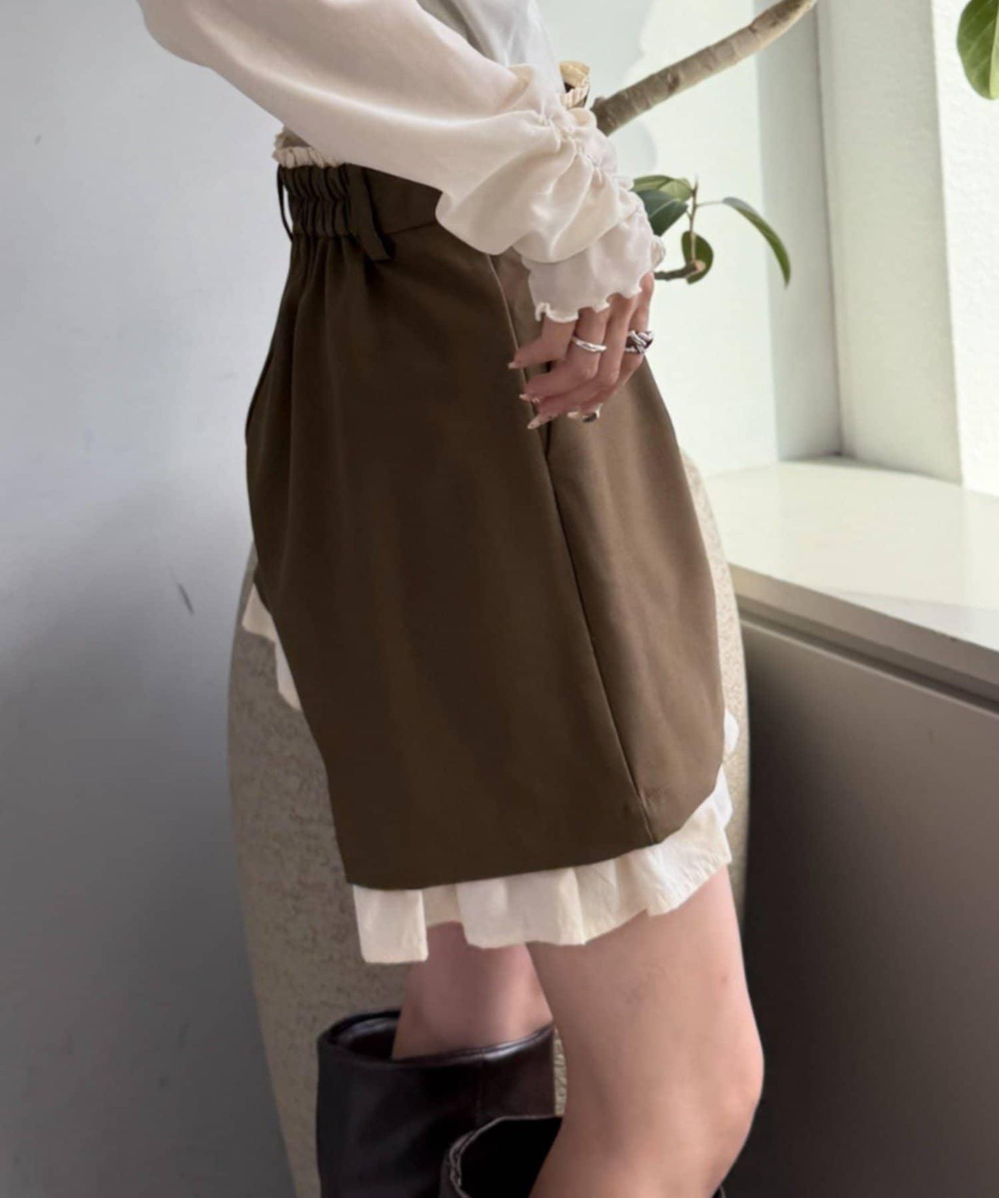 w closet 層次設計短褲