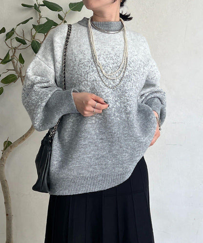 漸變色長款套頭衫