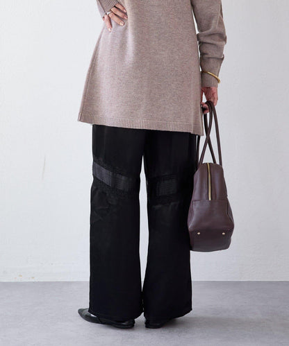 【à Nice (ア ・ニース)】褶飾蕾絲長褲