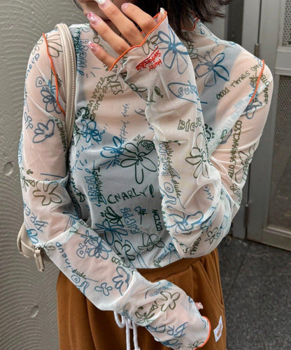 ★【HELLO.SANFRANCISCO/ハローサンフランシスコ】塗鴉圖案藝術上衣