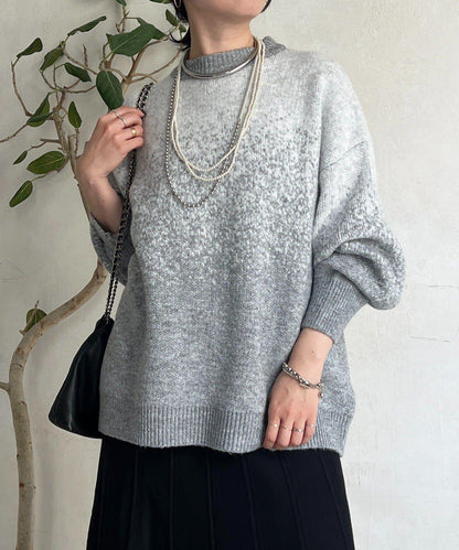 漸變色長款套頭衫