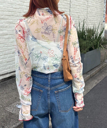 ★【HELLO.SANFRANCISCO/ハローサンフランシスコ】塗鴉圖案藝術上衣