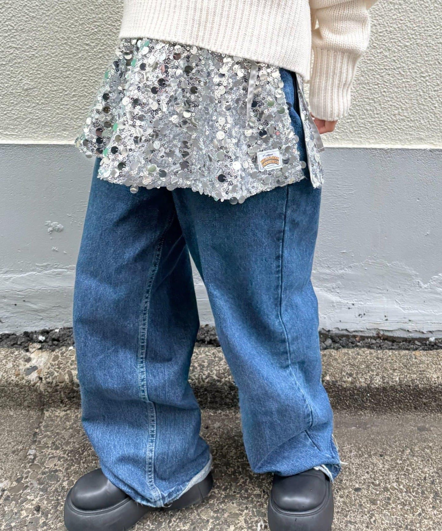 ★【HELLO.SANFRANCISCO/ハローサンフランシスコ】多功能亮片裹身半身裙