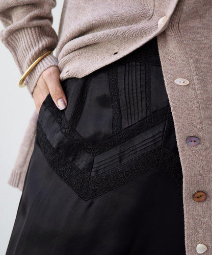 【à Nice (ア ・ニース)】褶飾蕾絲長褲