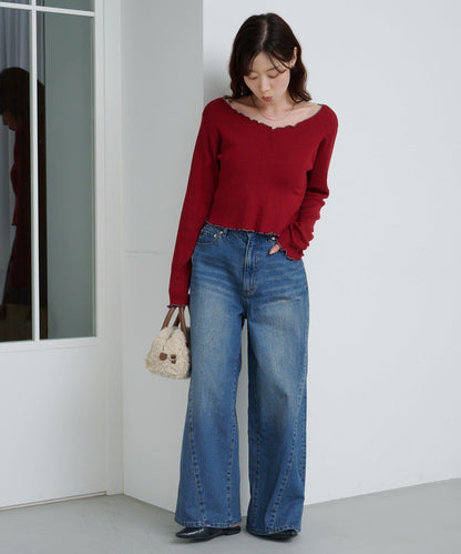 柔軟親膚針織套頭衫