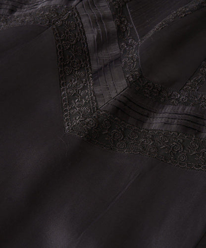 【à Nice (ア ・ニース)】褶飾蕾絲長褲