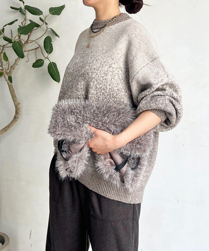 漸變色長款套頭衫