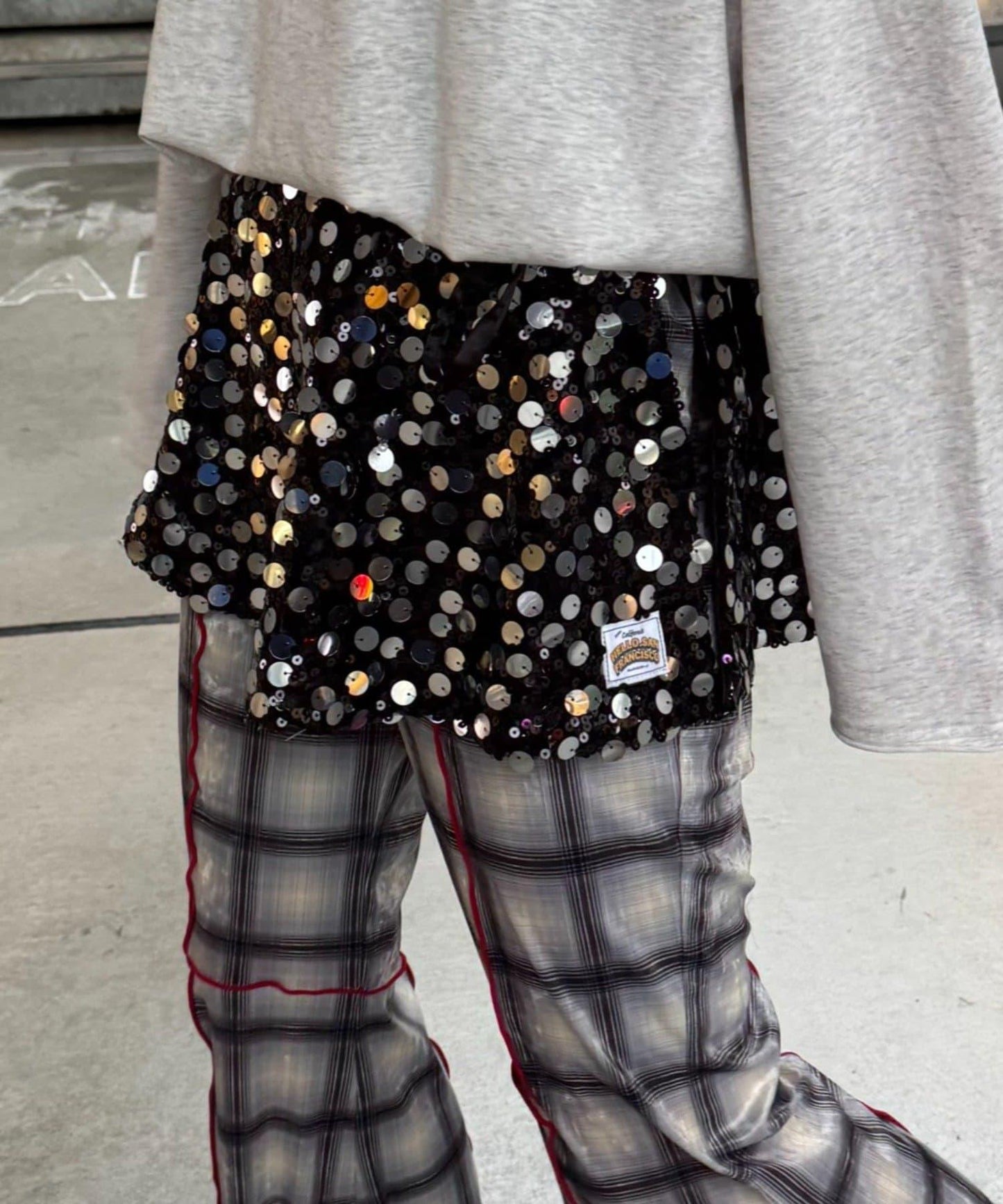 ★【HELLO.SANFRANCISCO/ハローサンフランシスコ】多功能亮片裹身半身裙