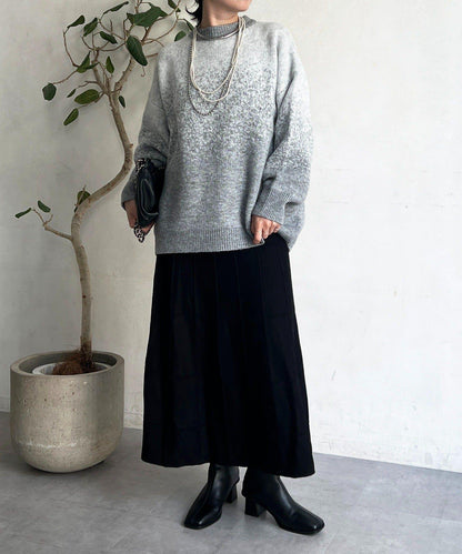 漸變色長款套頭衫