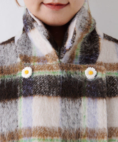 ★【HELLO.SANFRANCISCO/ハローサンフランシスコ】格紋長毛呢大衣