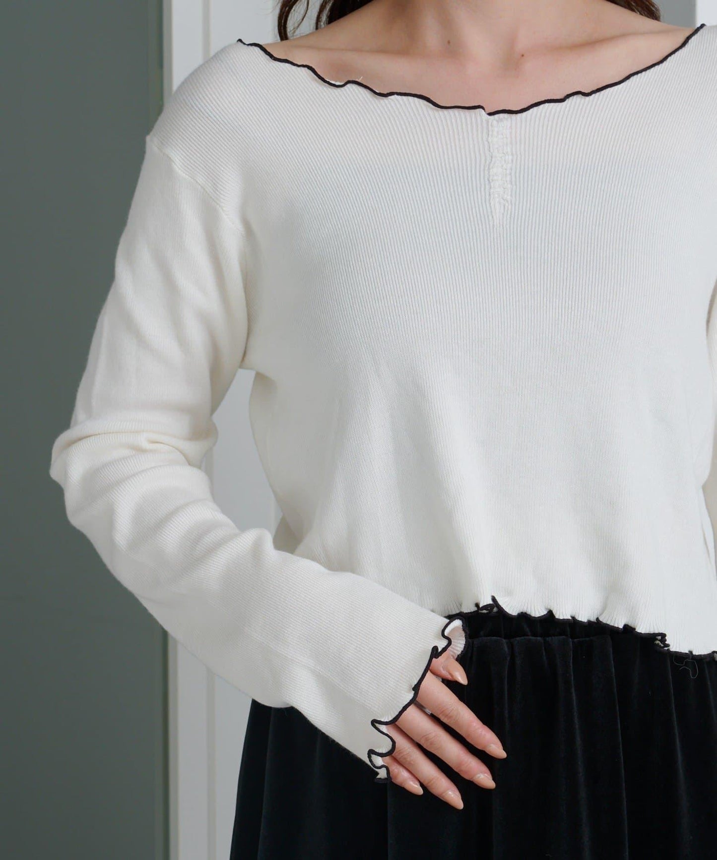 柔軟親膚針織套頭衫