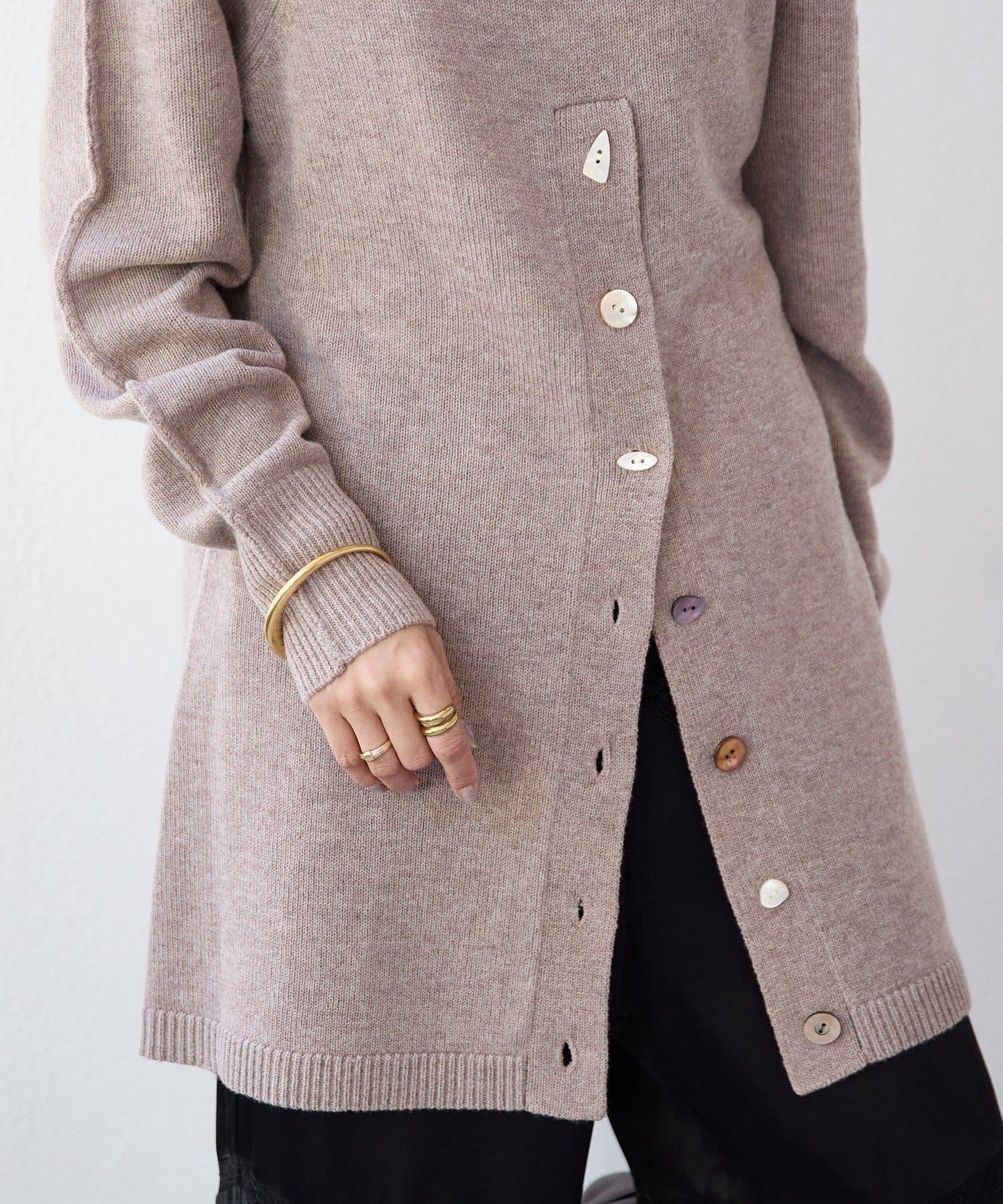 【à Nice (ア ・ニース)】開叉針織衫