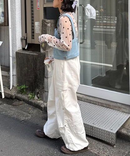 ★【HELLO.SANFRANCISCO/ハローサンフランシスコ】植絨星星圖案透視上衣