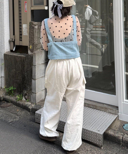 ★【HELLO.SANFRANCISCO/ハローサンフランシスコ】植絨星星圖案透視上衣