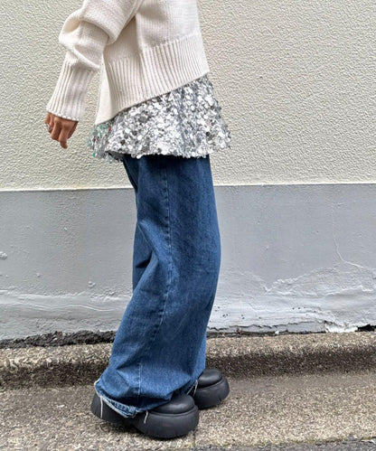 ★【HELLO.SANFRANCISCO/ハローサンフランシスコ】多功能亮片裹身半身裙