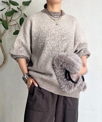 漸變色長款套頭衫