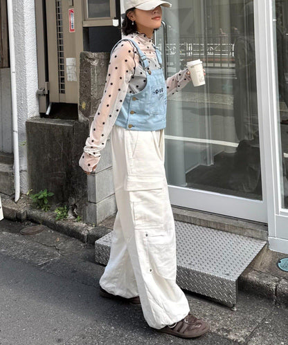 ★【HELLO.SANFRANCISCO/ハローサンフランシスコ】植絨星星圖案透視上衣