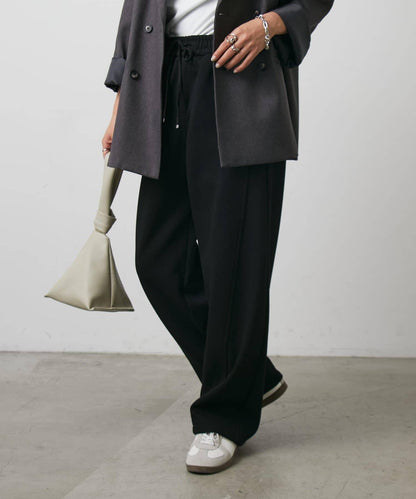 內刷毛抓絨拼接休閒褲