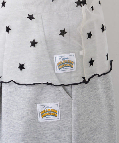 ★【HELLO.SANFRANCISCO/ハローサンフランシスコ】植絨星星圖案透視上衣