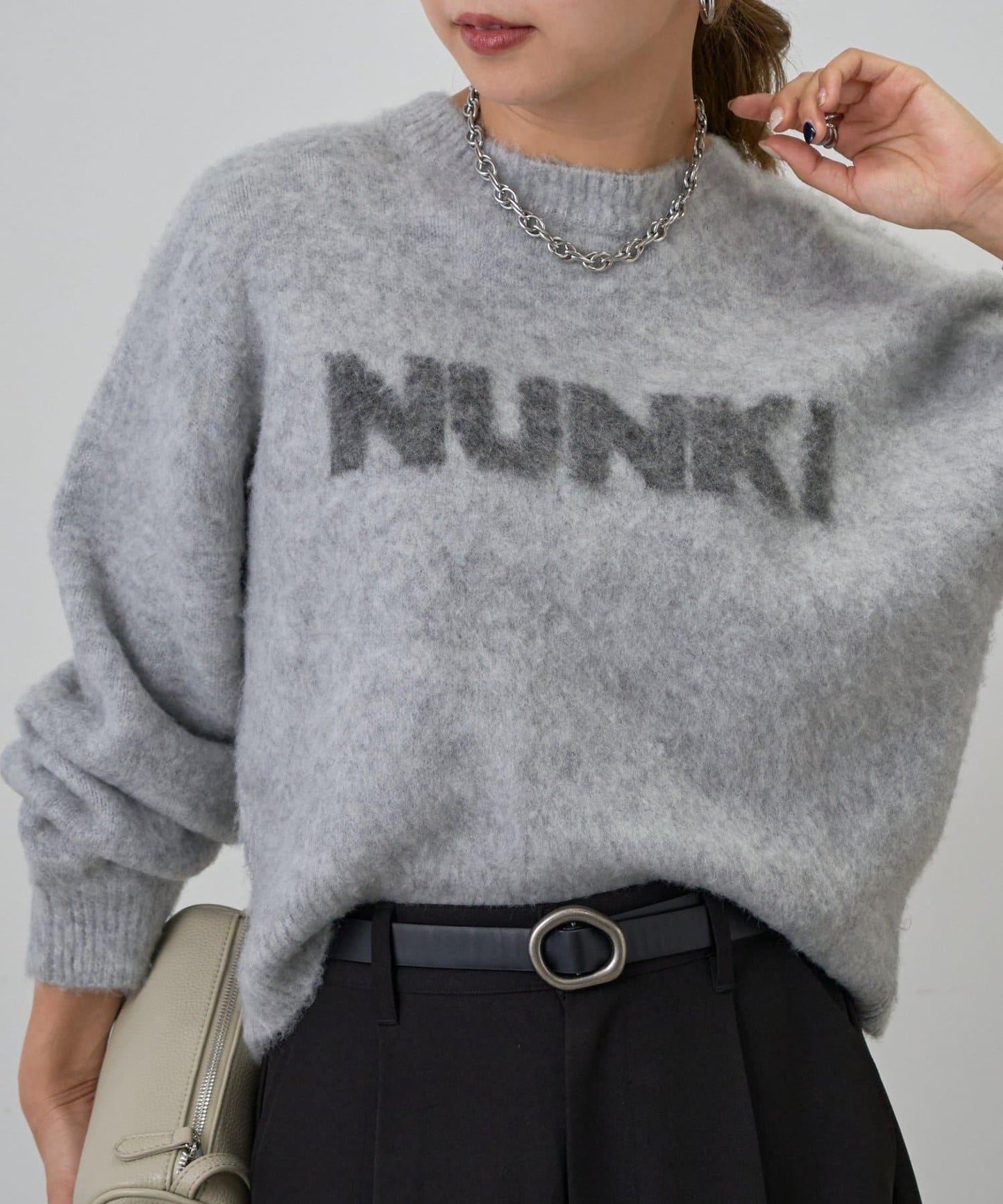 NUNKI標誌提花針織套頭衫