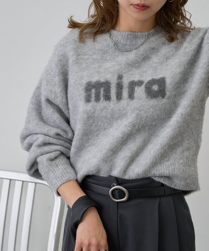 mira標誌提花針織套頭衫