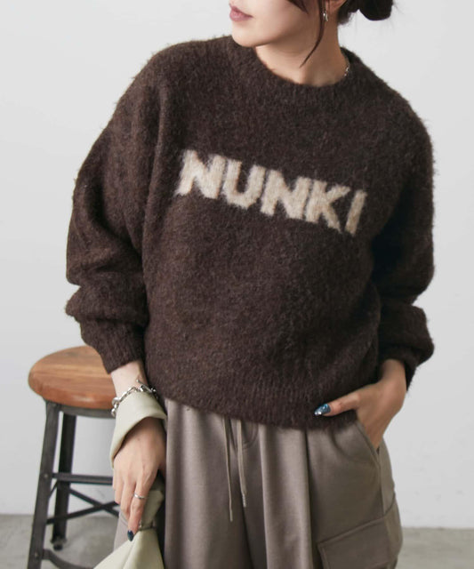 NUNKI標誌提花針織套頭衫