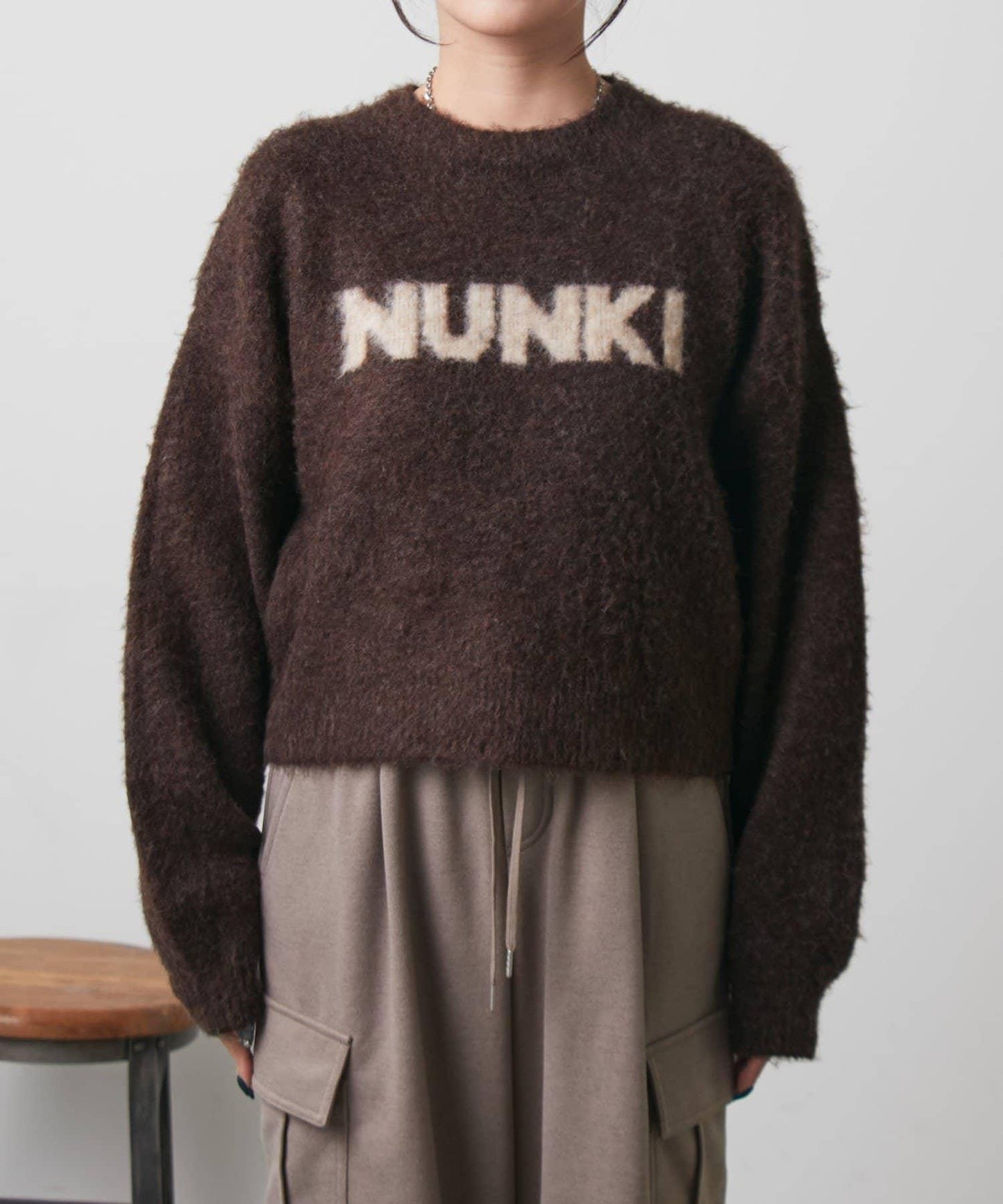 NUNKI標誌提花針織套頭衫