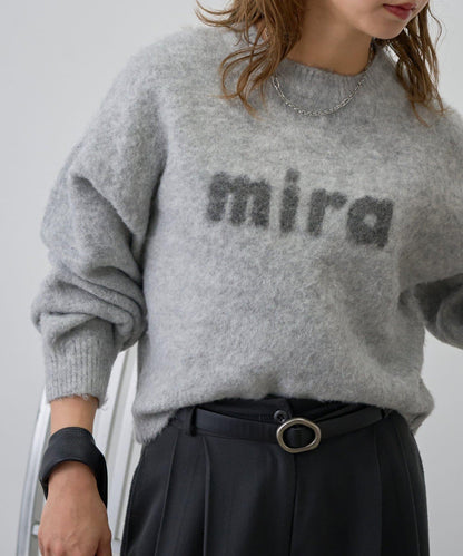 mira標誌提花針織套頭衫