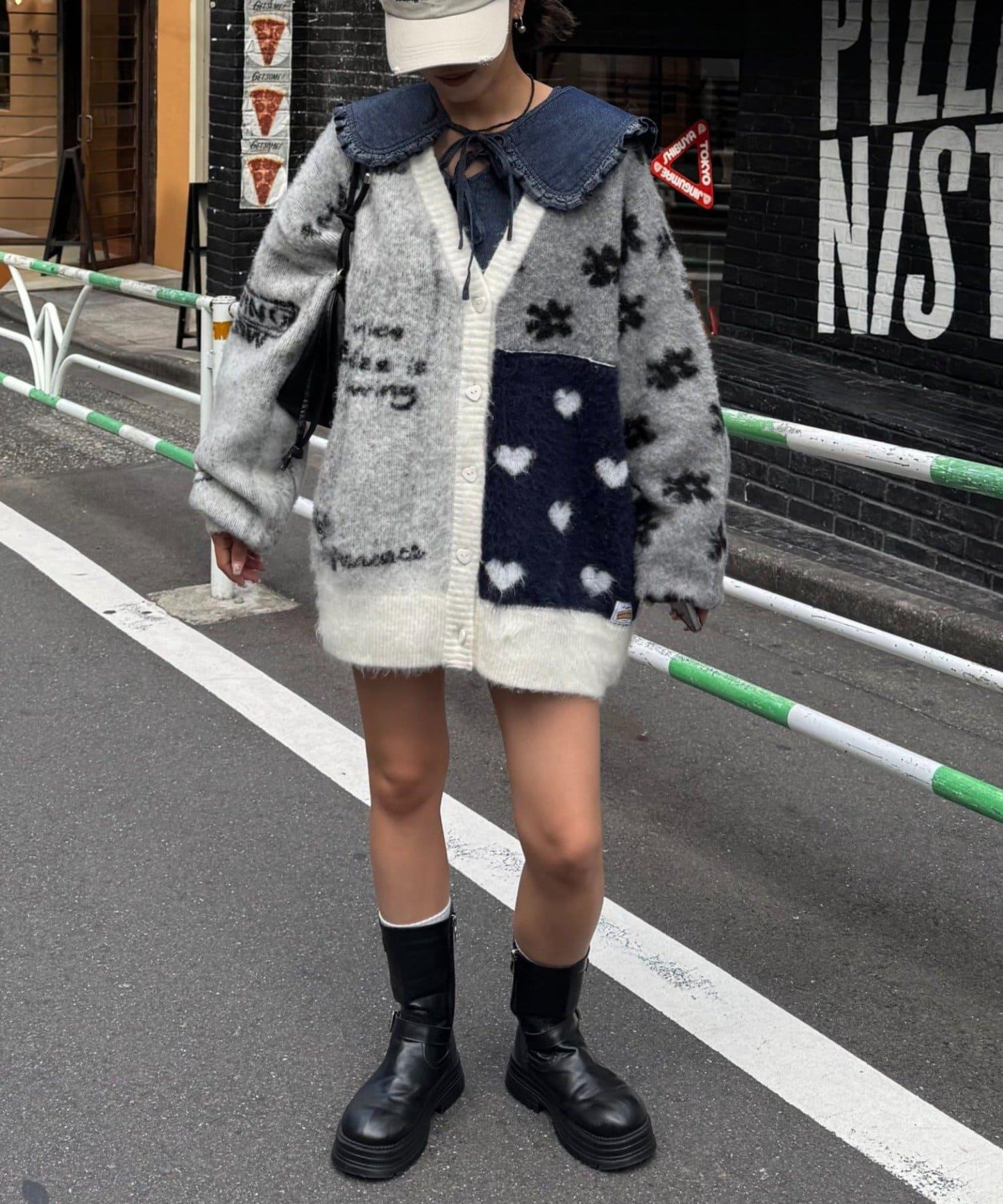 ★【HELLO.SANFRANCISCO/ハローサンフランシスコ】帶領雛菊刺繡牛仔襯衫