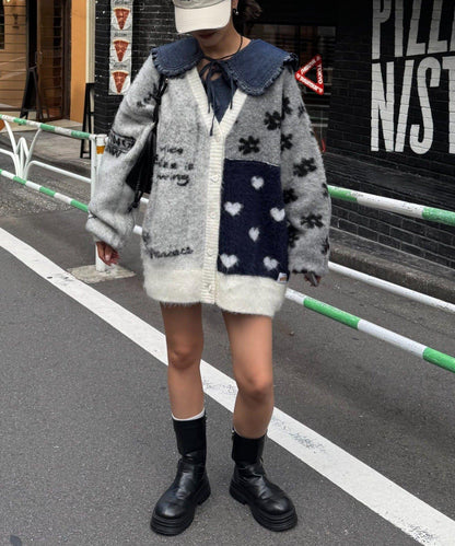 ★【HELLO.SANFRANCISCO/ハローサンフランシスコ】帶領雛菊刺繡牛仔襯衫