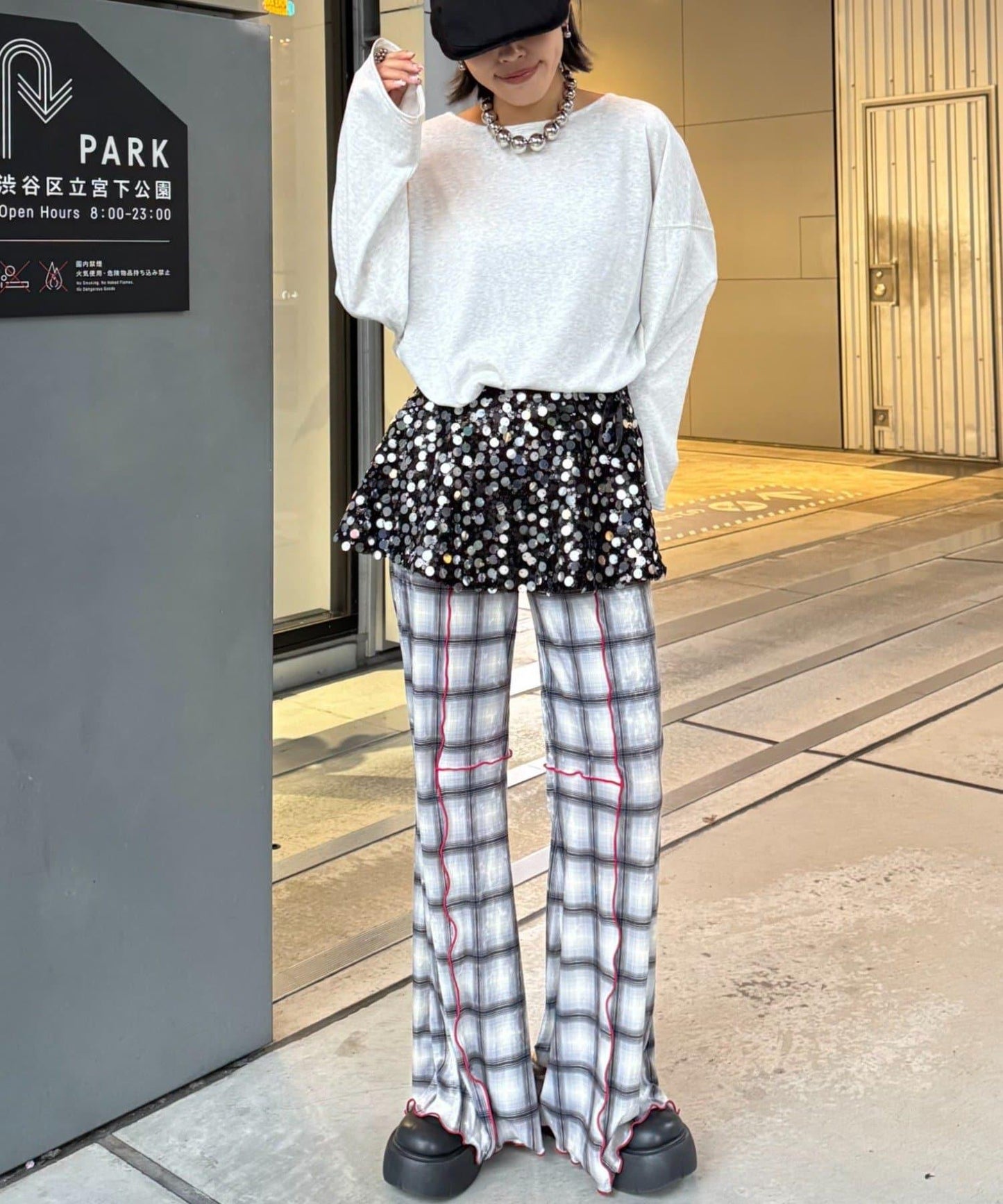 ★【HELLO.SANFRANCISCO/ハローサンフランシスコ】多功能亮片裹身半身裙