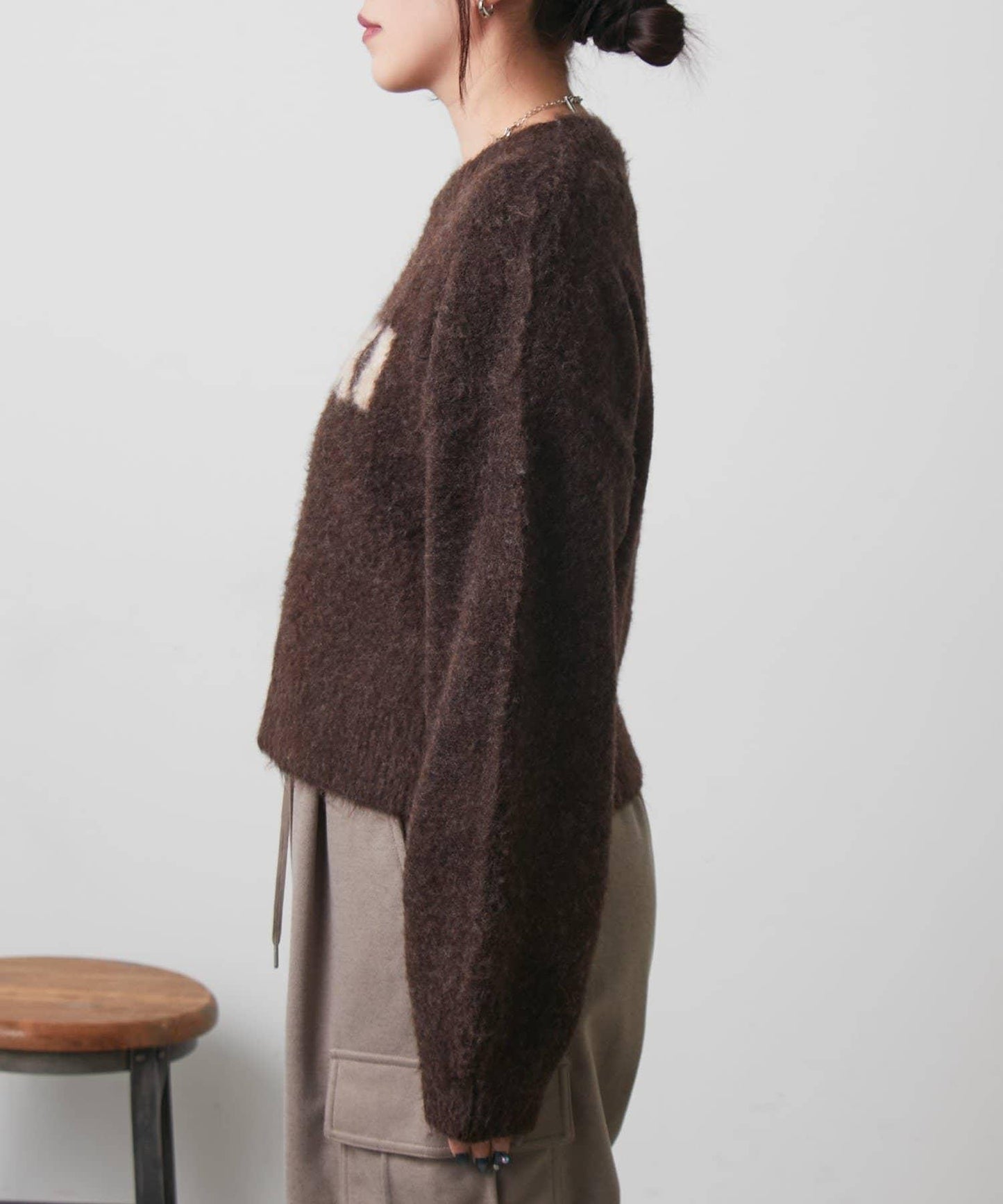 NUNKI標誌提花針織套頭衫