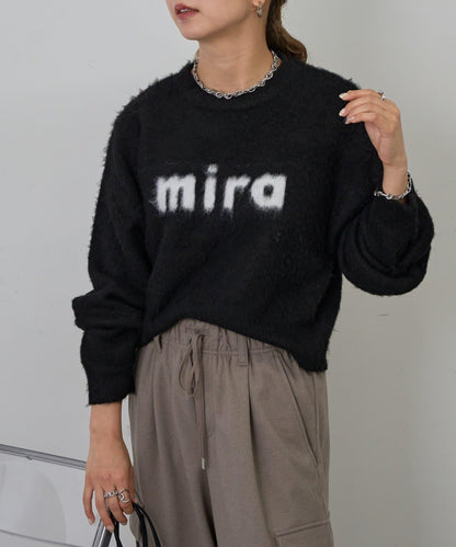 mira標誌提花針織套頭衫