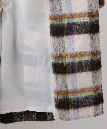 ★【HELLO.SANFRANCISCO/ハローサンフランシスコ】格紋長毛呢大衣