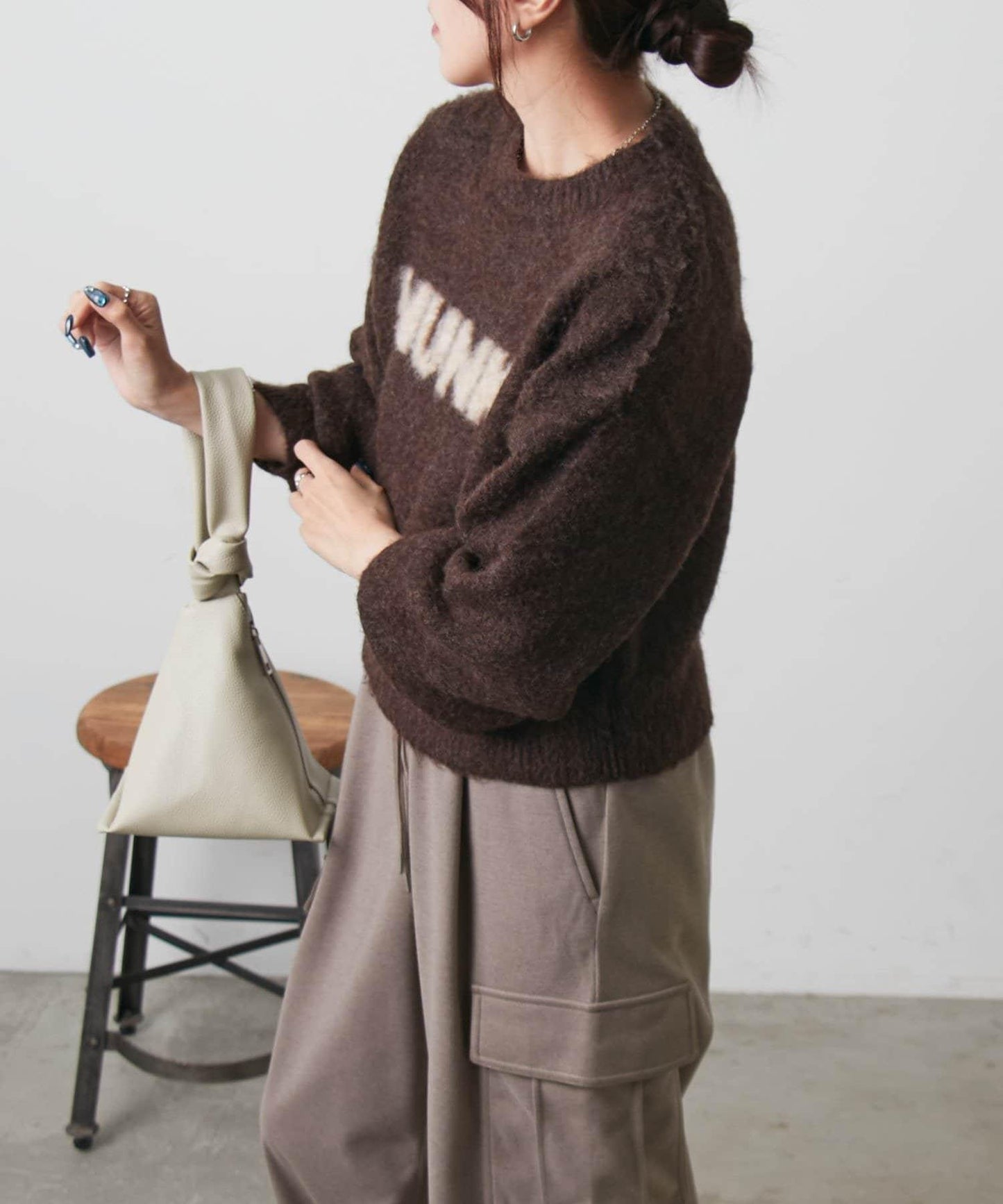 NUNKI標誌提花針織套頭衫