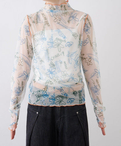 ★【HELLO.SANFRANCISCO/ハローサンフランシスコ】塗鴉圖案藝術上衣