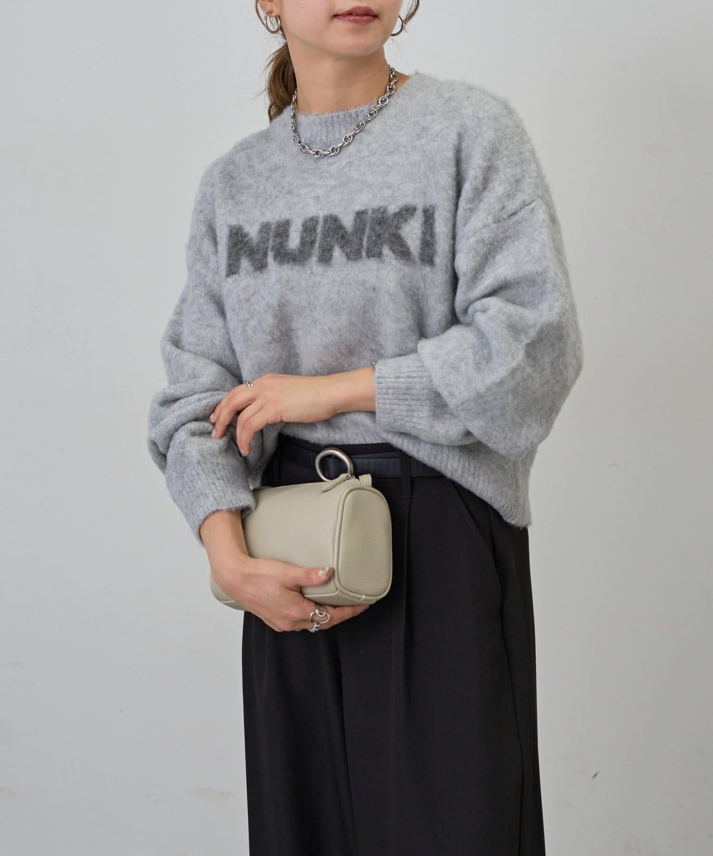 NUNKI標誌提花針織套頭衫