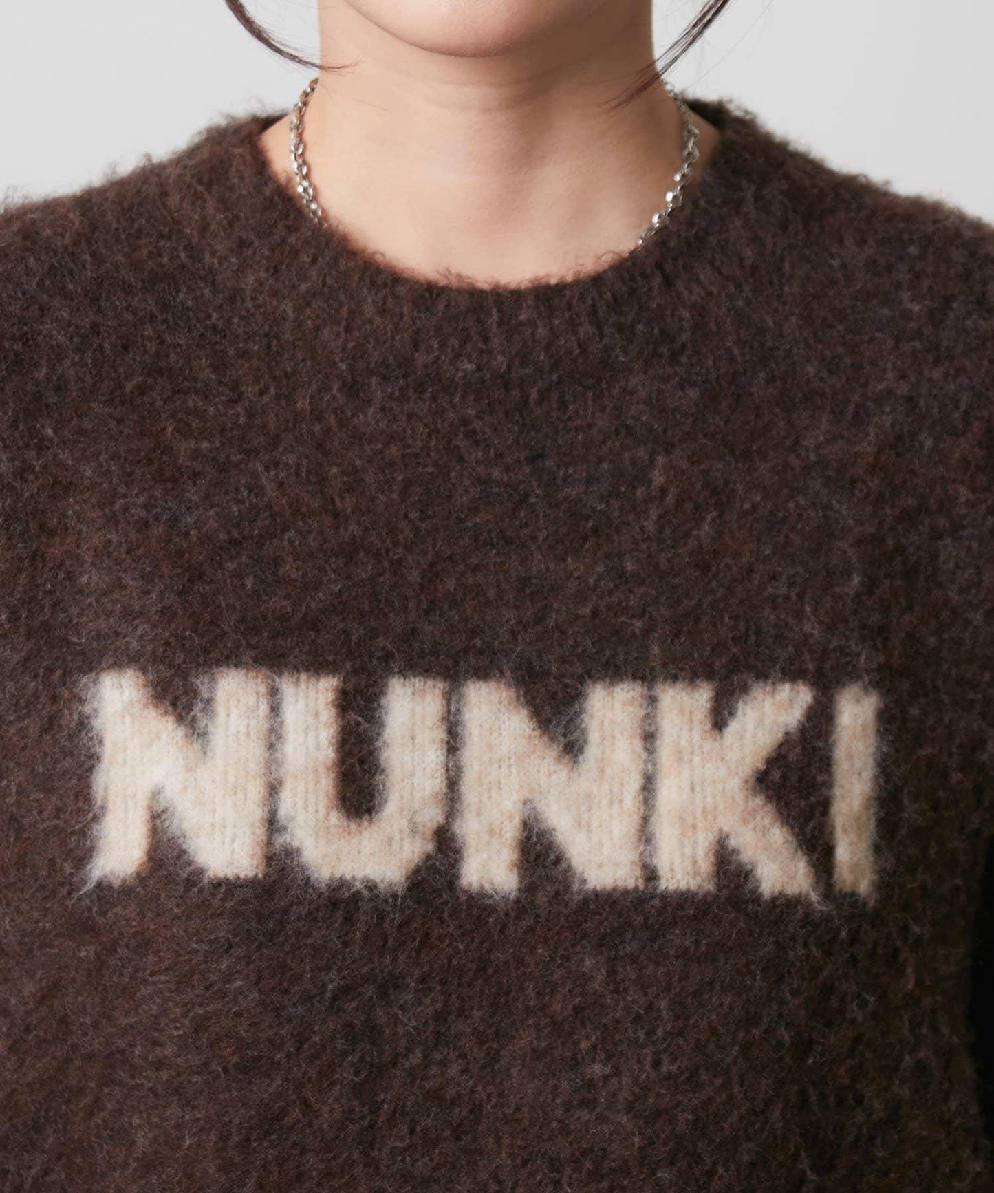 NUNKI標誌提花針織套頭衫