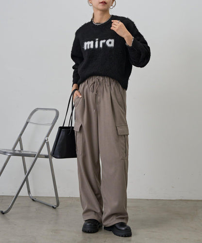 mira標誌提花針織套頭衫