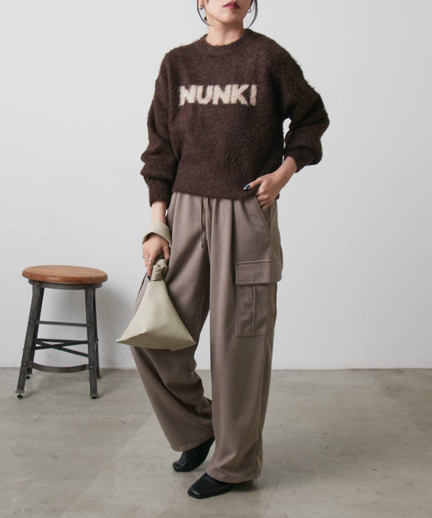 NUNKI標誌提花針織套頭衫